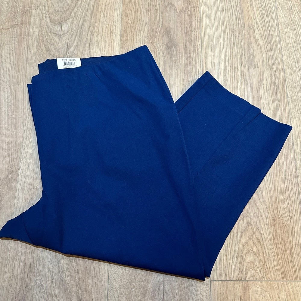 NWT ALFANI Pants Womens‎ 22W Plus Size Tummy Control Capri Blue Andromeda Fit